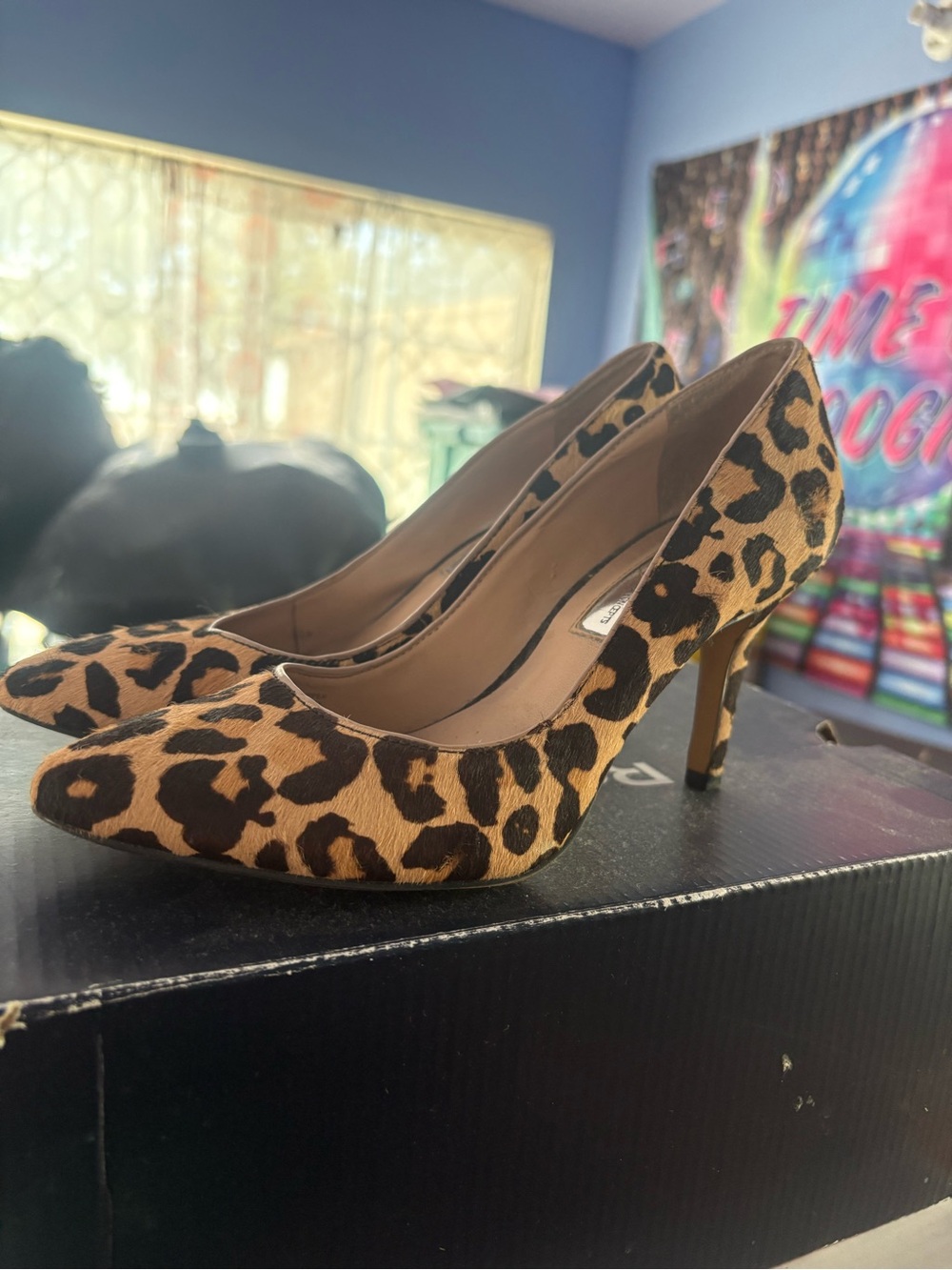 INC International Concepts Leopard Print Pointed Toe Pumps - Brown/Black